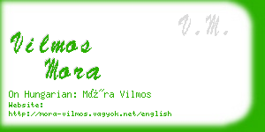 vilmos mora business card